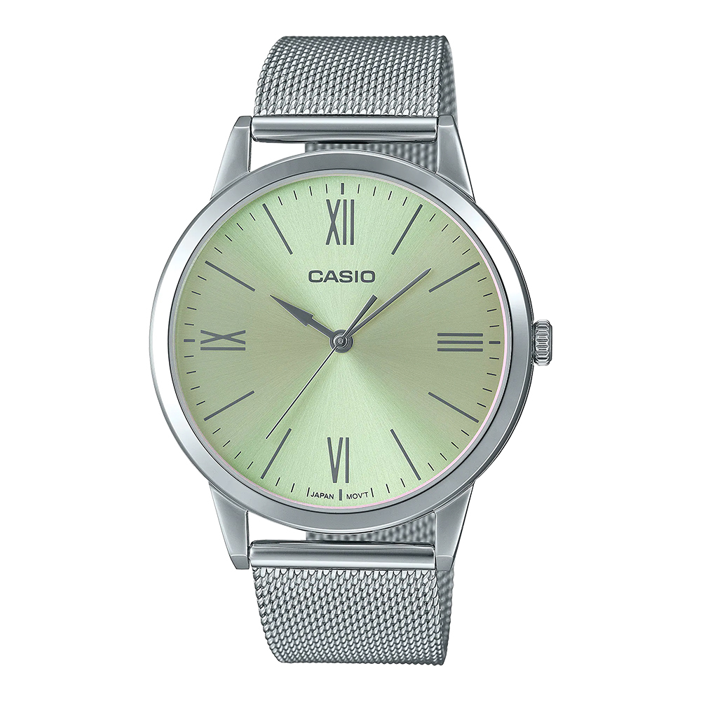 【CASIO】MTP-E600M 3年電池 球型玻璃 羅馬時標 米蘭不鏽鋼腕錶-
