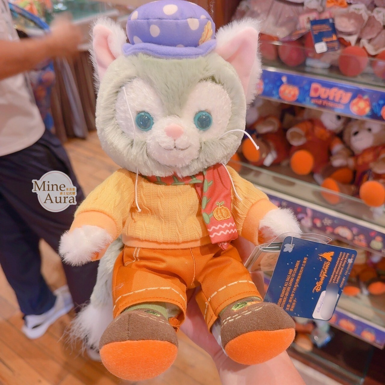 2024 萬聖節限定 達菲 Duffy 與好友們 傑拉托尼 畫家貓 Gelatoni 絨毛 SS號 娃娃 玩偶 -香港迪士尼樂園