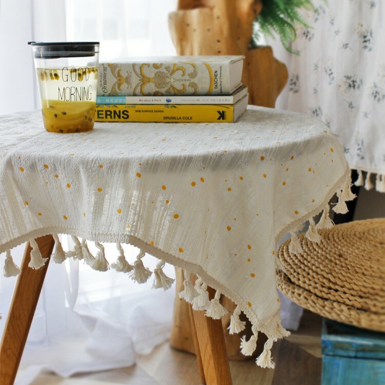 《4750》日式小清新田園刺繡餐桌布