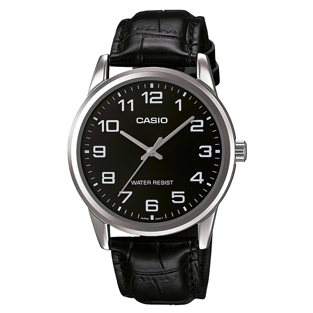 【CASIO】MTP-V001L 3年電池 生活防水 簡約時尚 皮革腕錶-