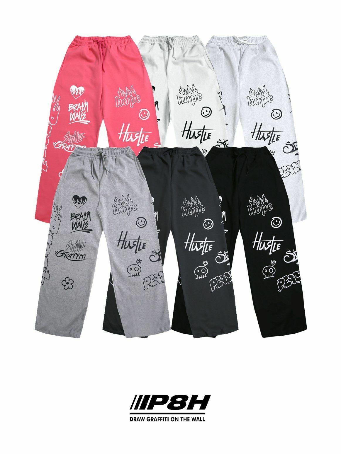 圖案棉質鬆身褲 PLUS82HIYA-100P