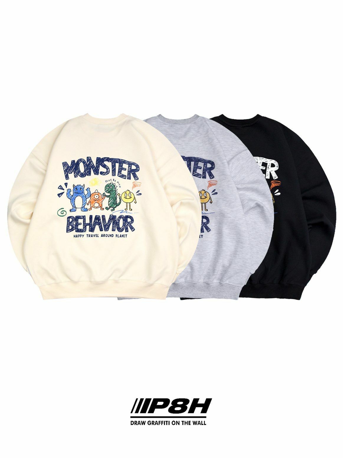 英文字圖案衛衣 PLUS82HIYA-102T