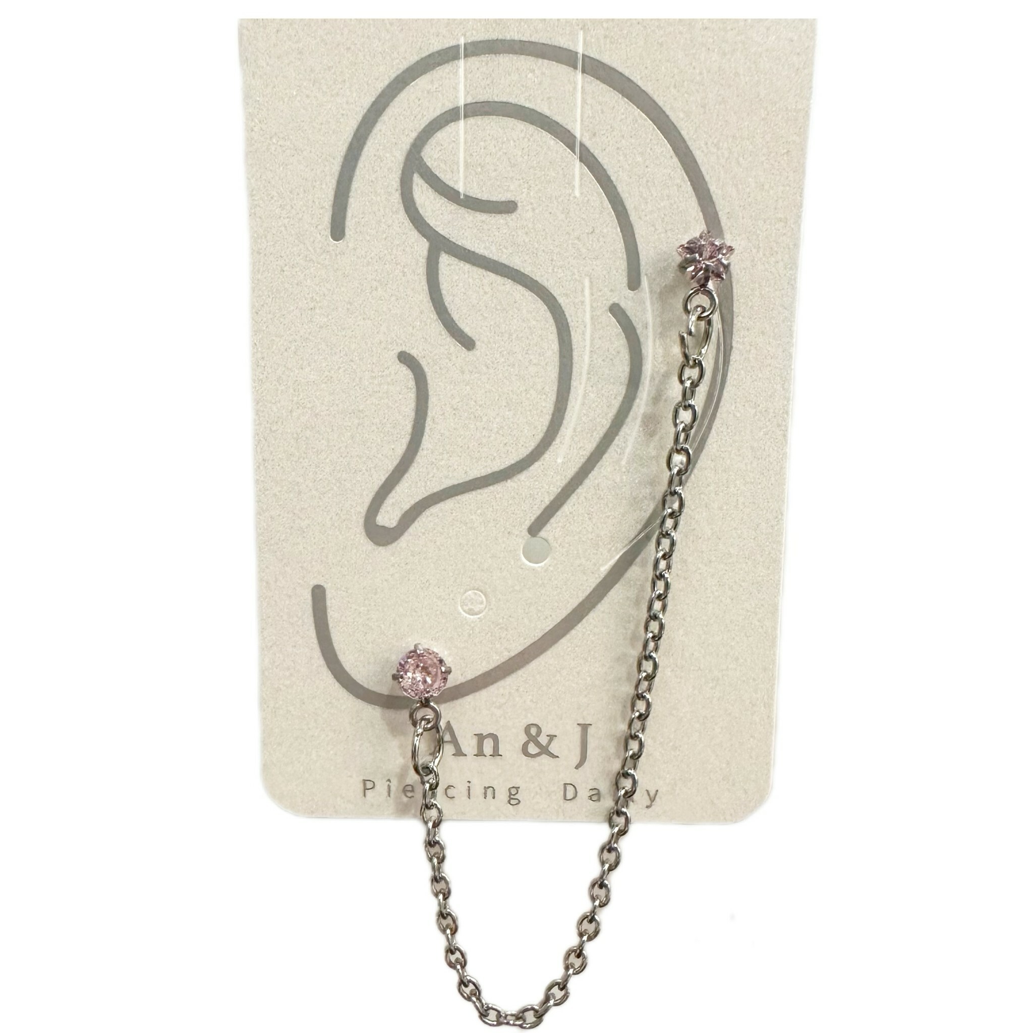 鎖珠-圓鋯鍊連星星鋯 2色(單支價)