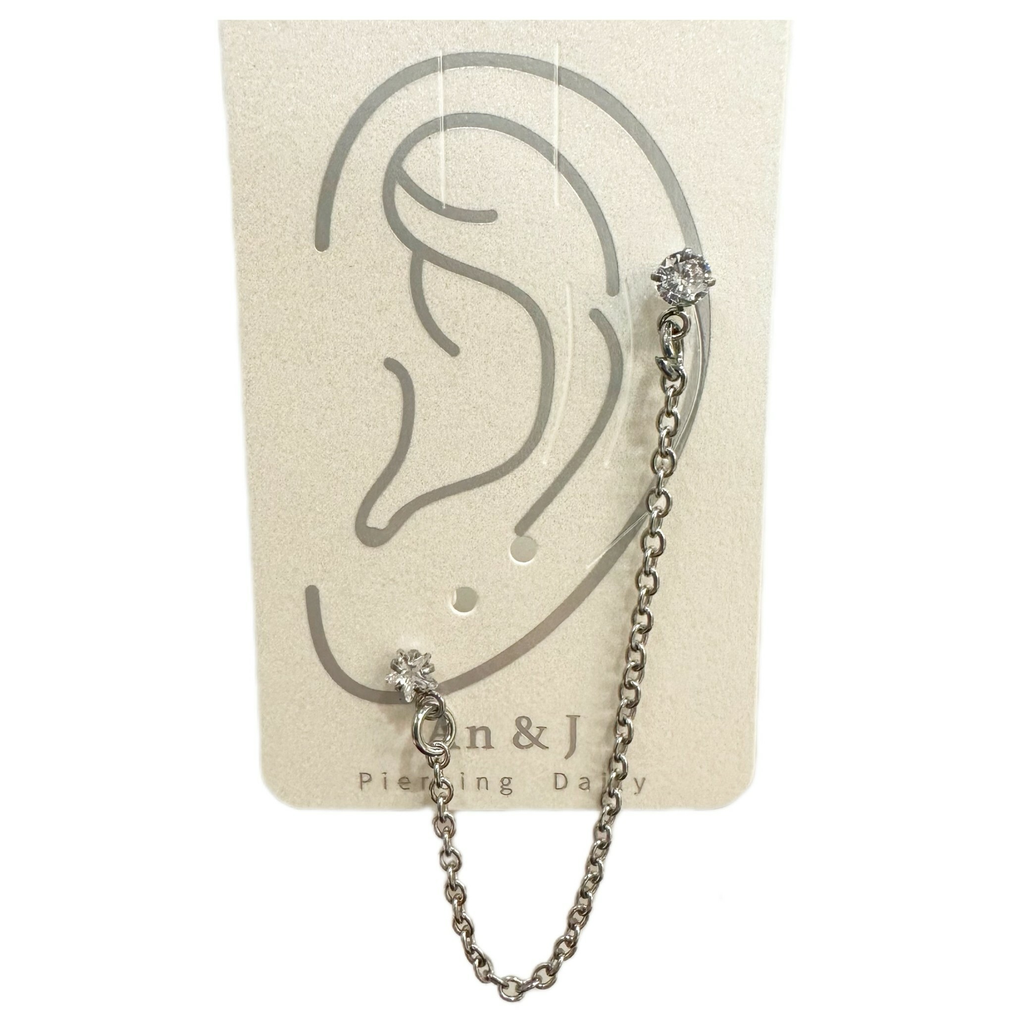 鎖珠-圓鋯鍊連星星鋯 2色(單支價)