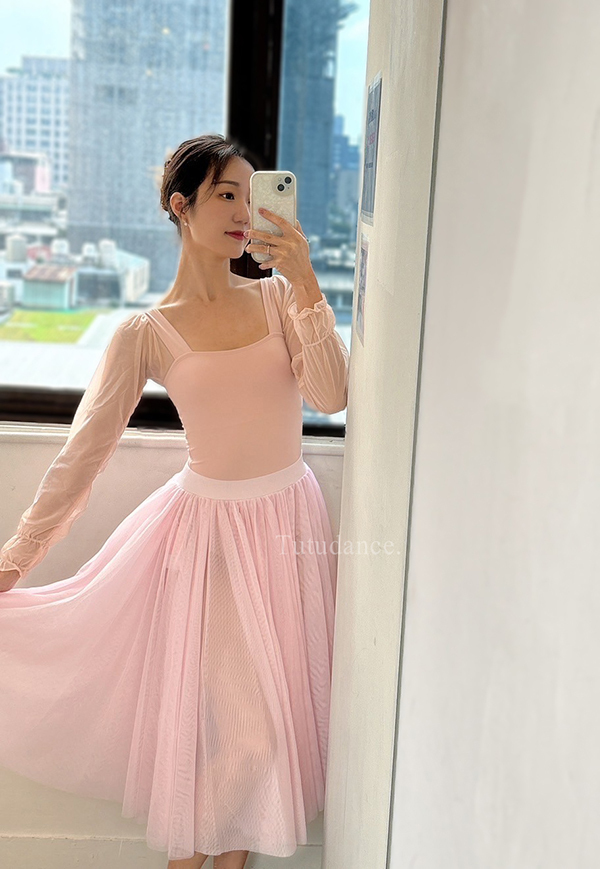 韓國 Messiah【MES-Juliet 網紗長袖舞衣】可放胸墊