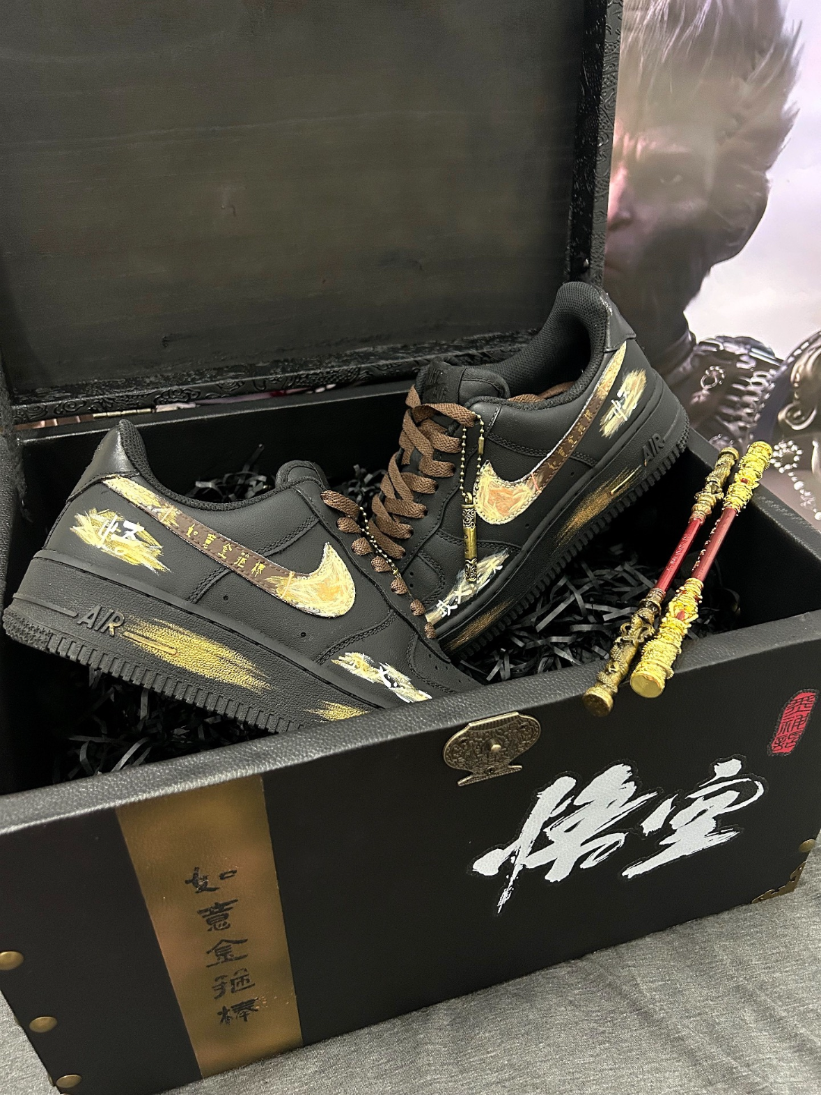 【訂製款】NIKE AIR FORCE 1 AF1 黑悟空 逆天命 CW2288001