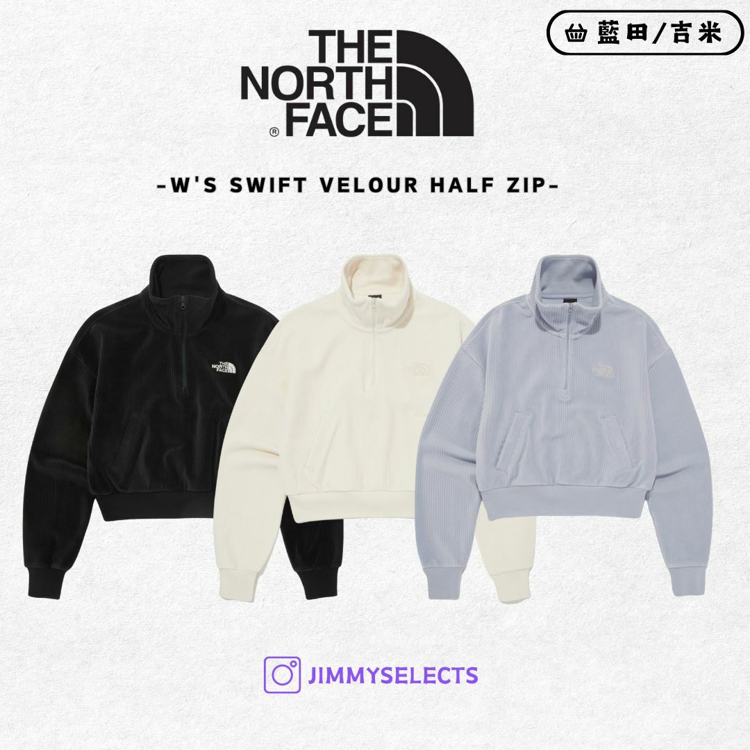 【代購】THE NORTH FACE 北臉 女 SWIFT VELOUR 立領 半拉 長袖 NM5MQ82