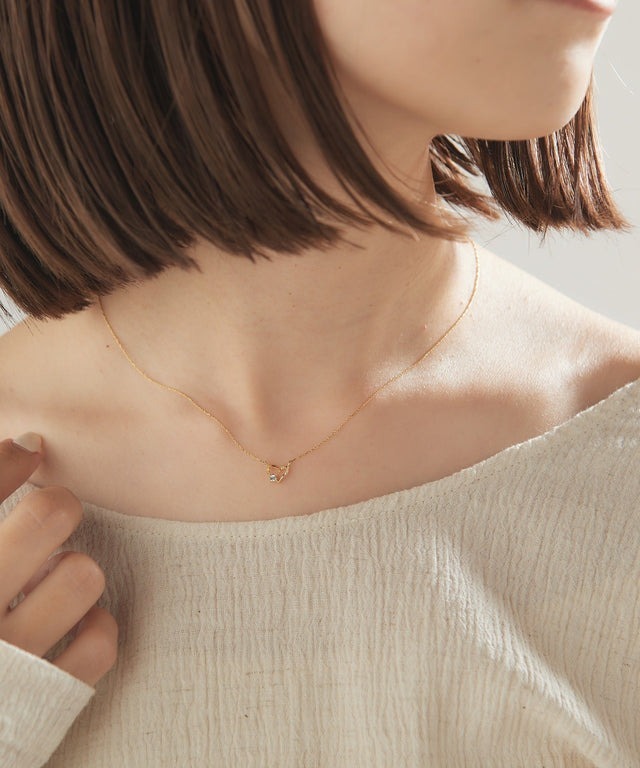 [日本制] 心形閃石頸鏈