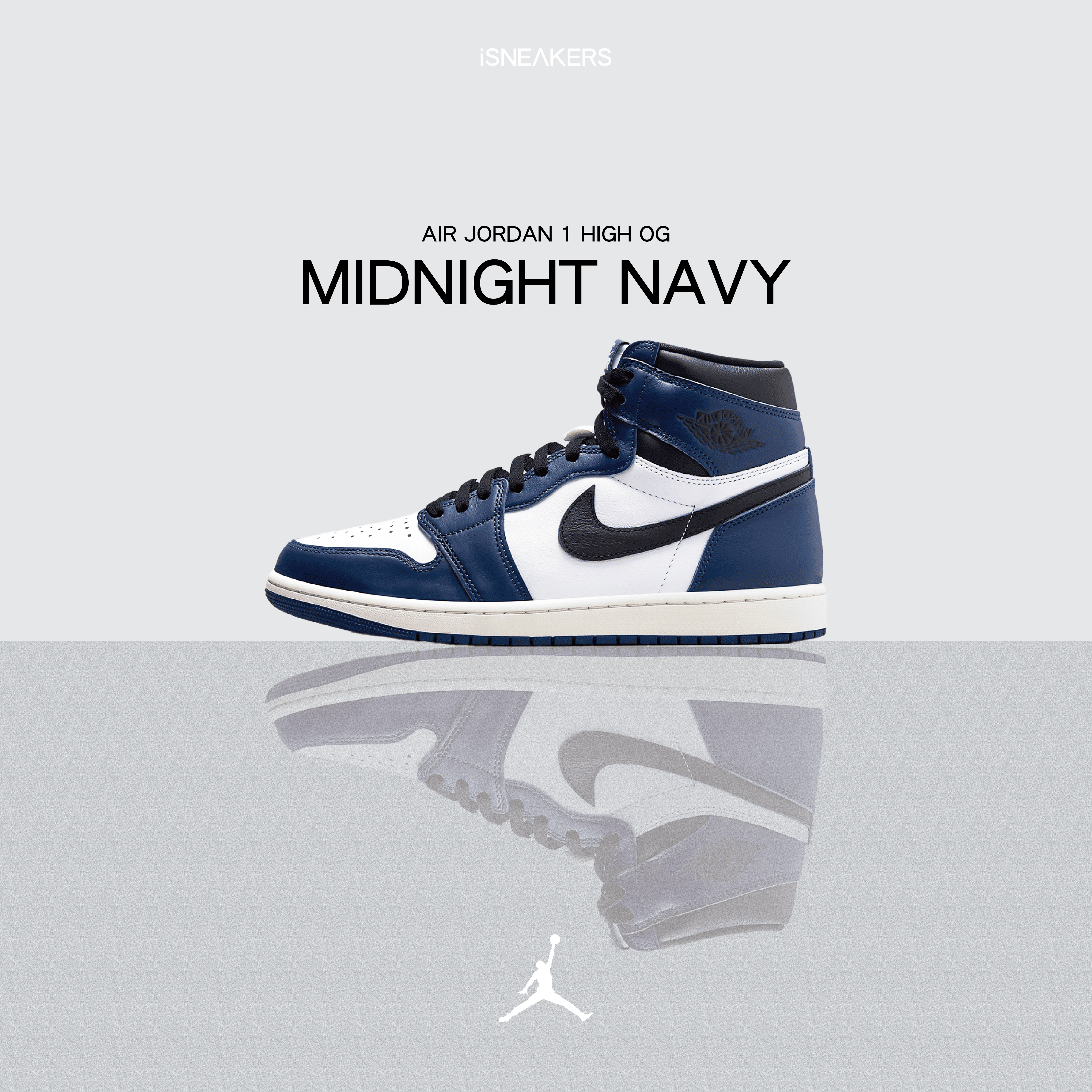 iSNEAKERS｜Air Jordan 1 High OG "Midnight Navy" 午夜藍 DZ5485-401
