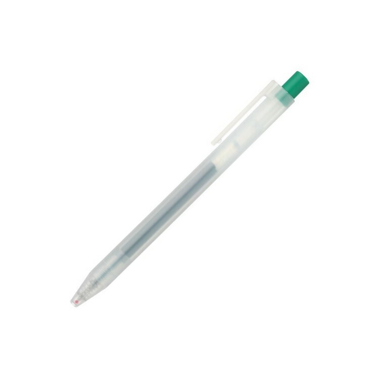 無印良品 MUJI 自由換芯按壓滑順膠墨筆/綠/0.5mm