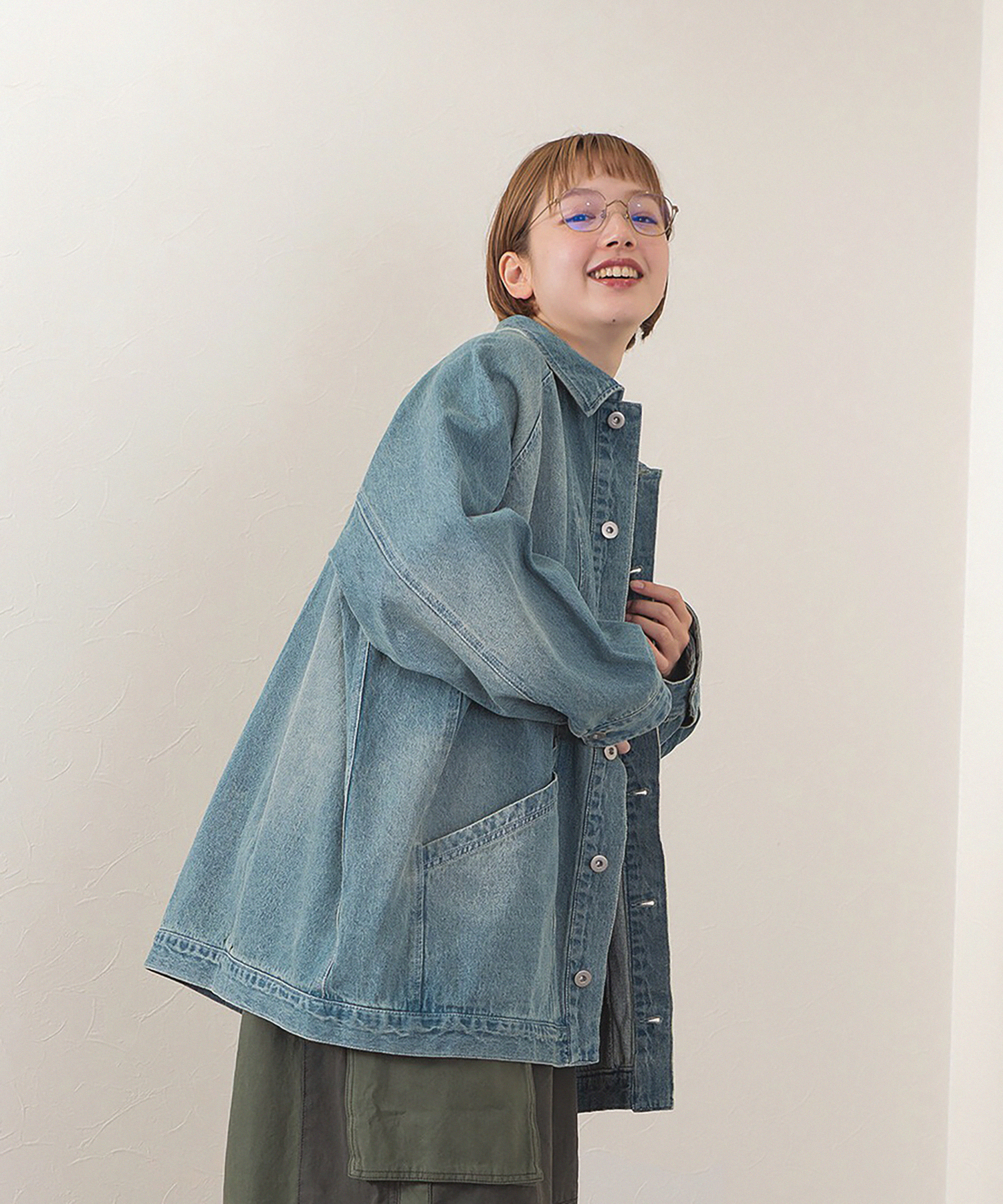 J.P.L. 拉克蘭袖丹寧工作夾克