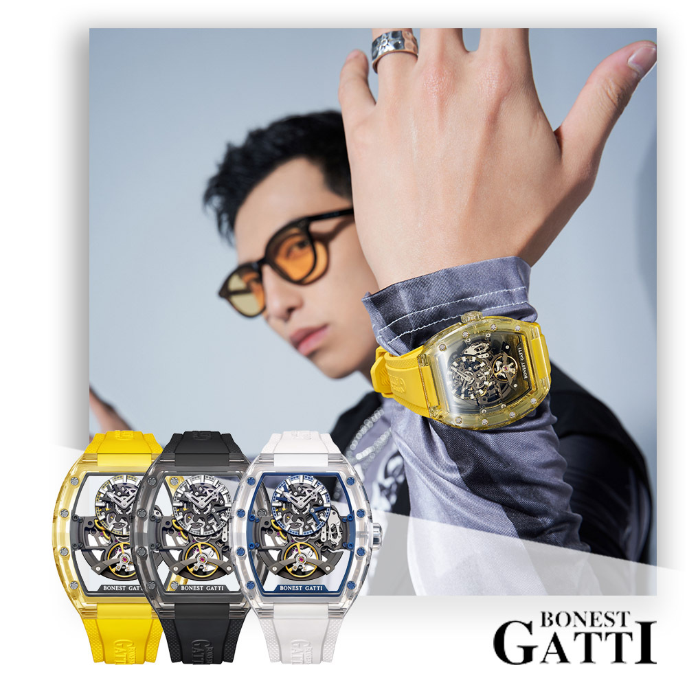 (預購)【Bonest Gatti】BG6005 風暴魅影系 鏤空錶 透視錶 德國機械錶 德國手錶