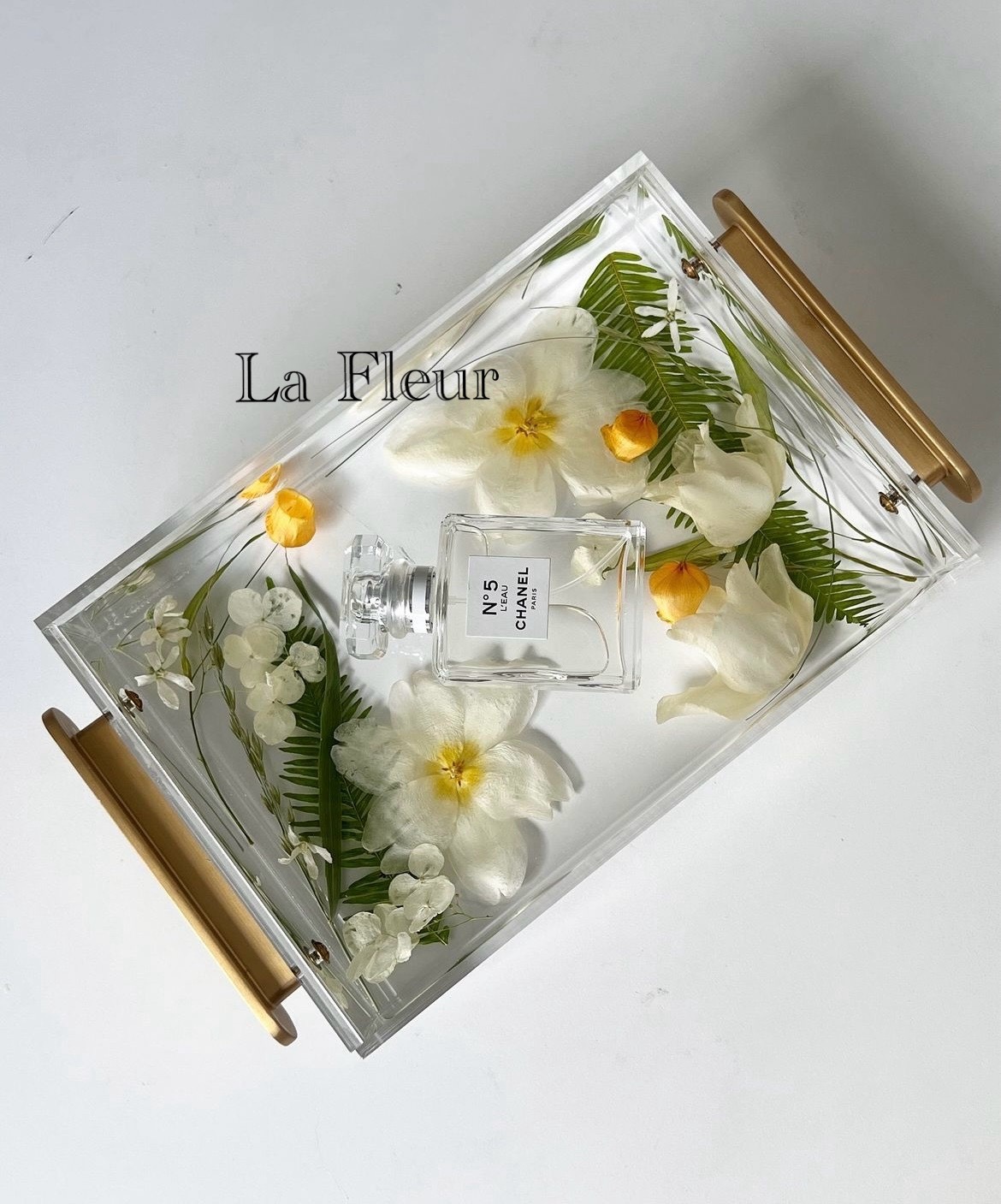 💖Bouquet handle tray 水晶收納盤（帶手柄）可放置香水/首飾等-單堂體驗課程WhatsApp 61174567 預約上課, 學員自由預約