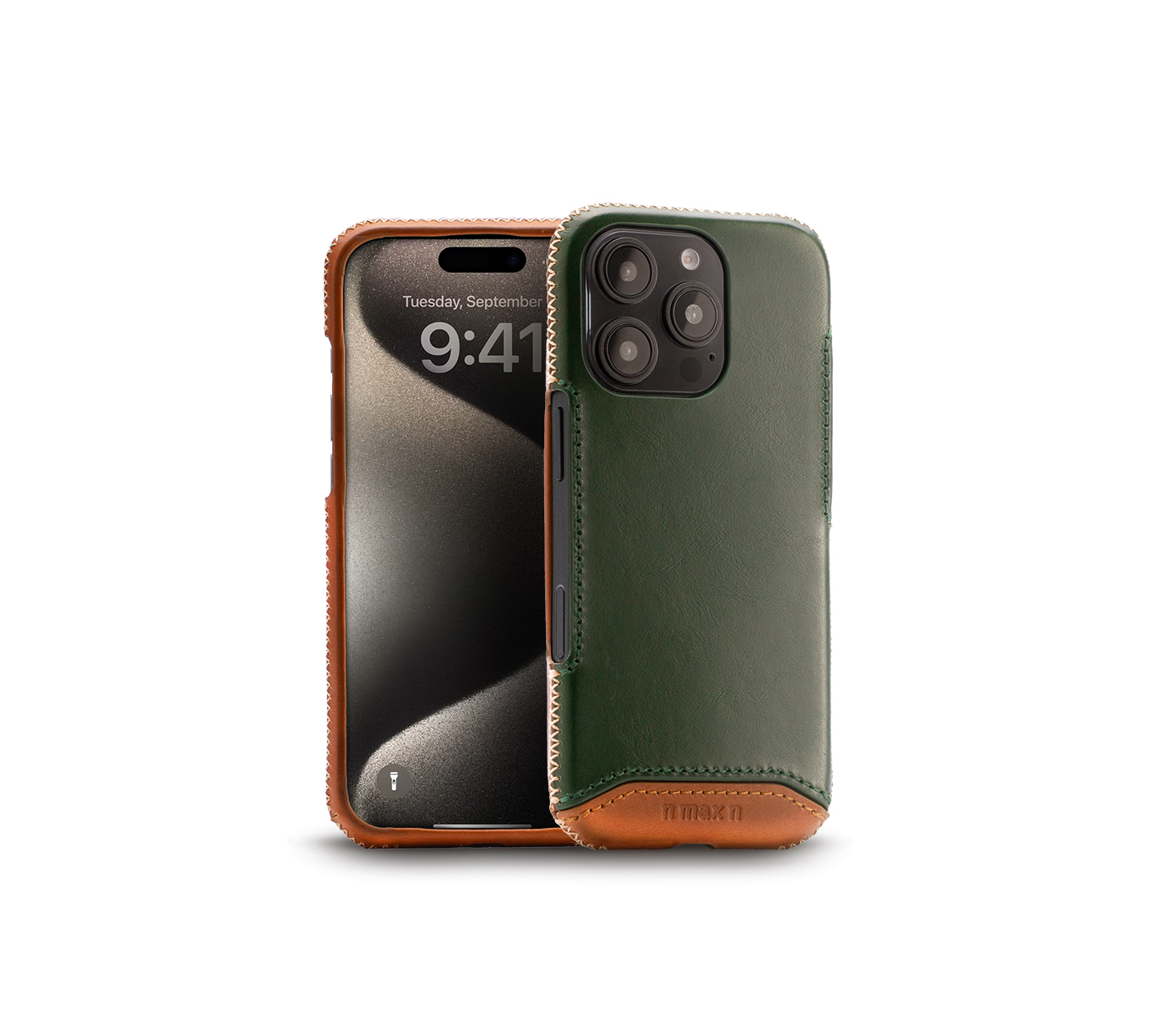 iPhone 16 Pro Classic Series iPhone Genuine Leather Case-Scottish Green