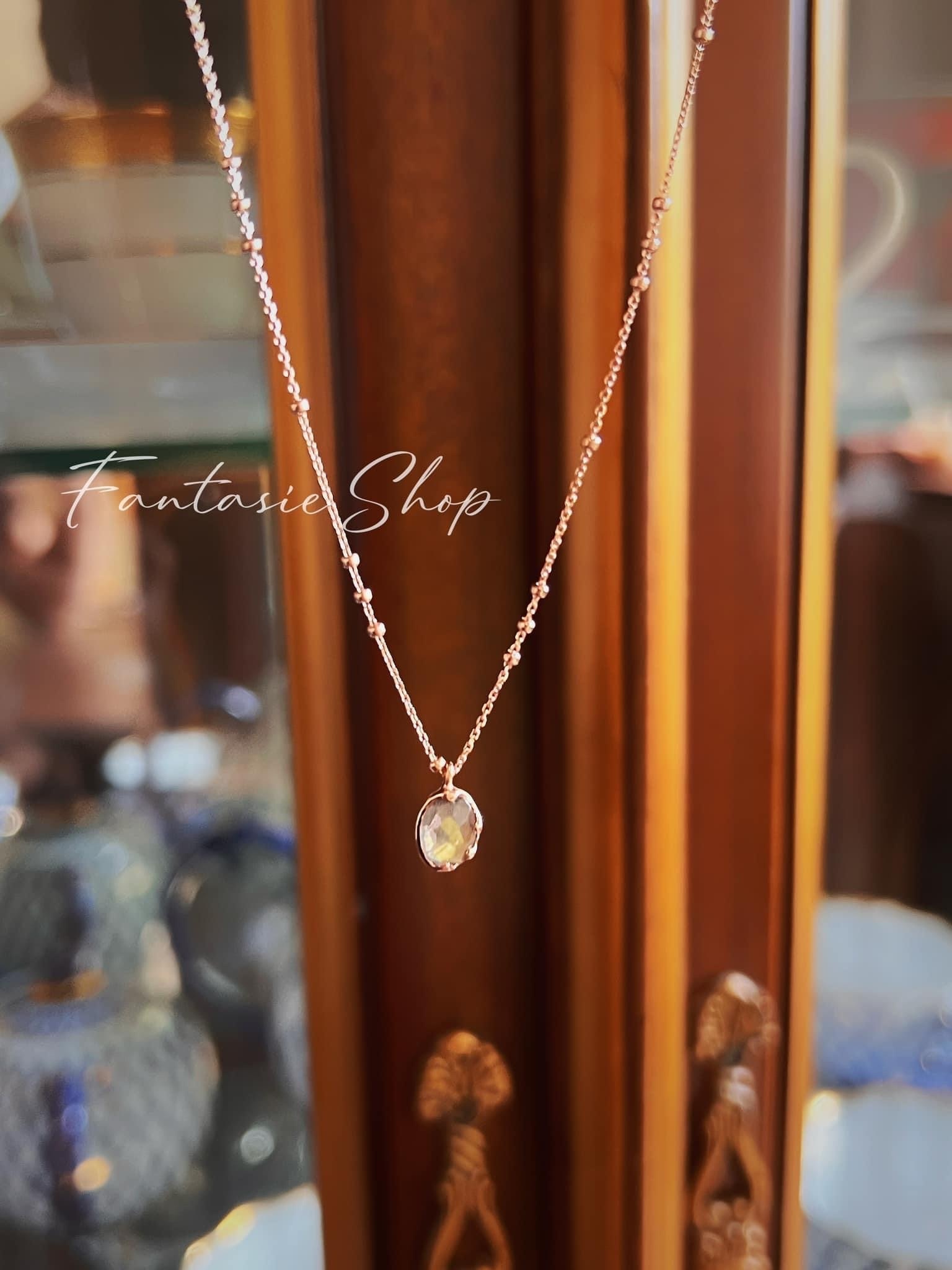 韓國高質感輕珠寶飾品-拉長石項鍊