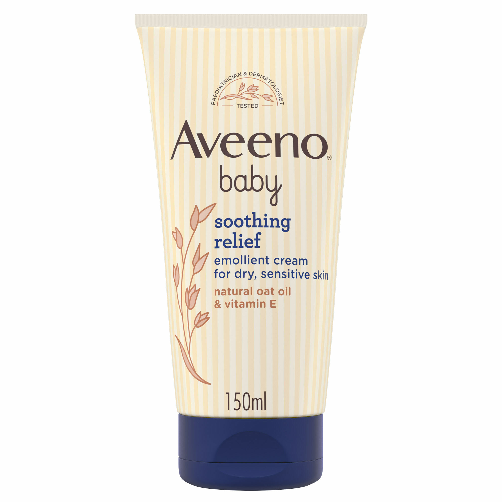 AVEENO ®嬰兒舒緩潤膚霜富含維生素 E 和 100% 純燕麥油