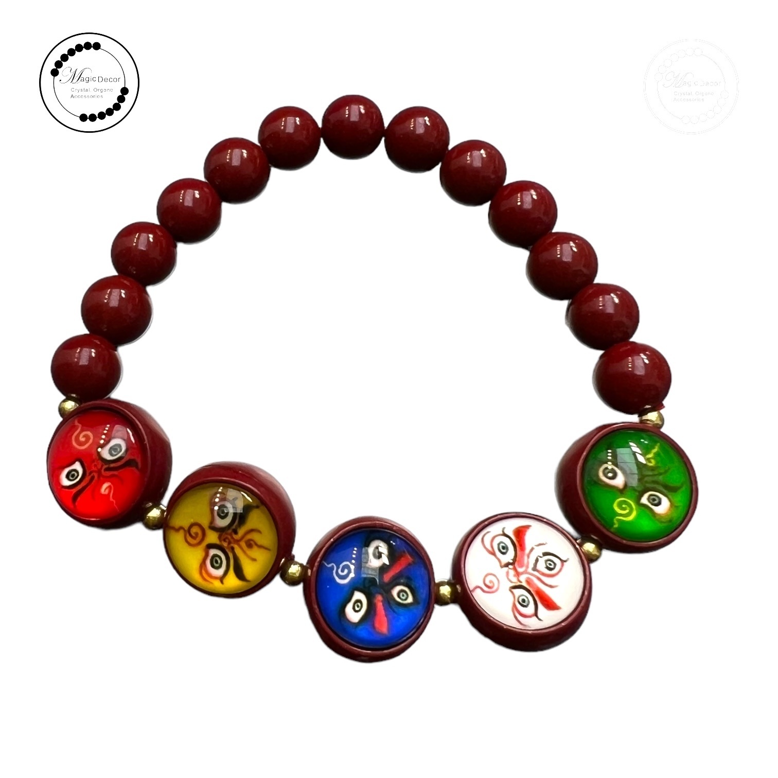 250815 - B28 8mm+紫金砂五路財神唐卡手串