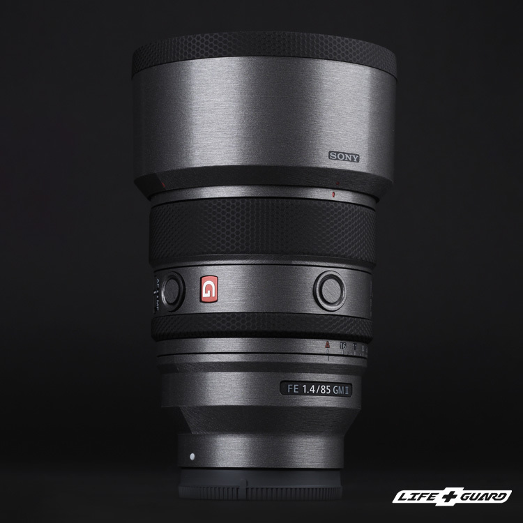 LIFE+GUARD 鏡頭貼膜安裝示意，適用 SONY FE 85mm F1.4 GM II