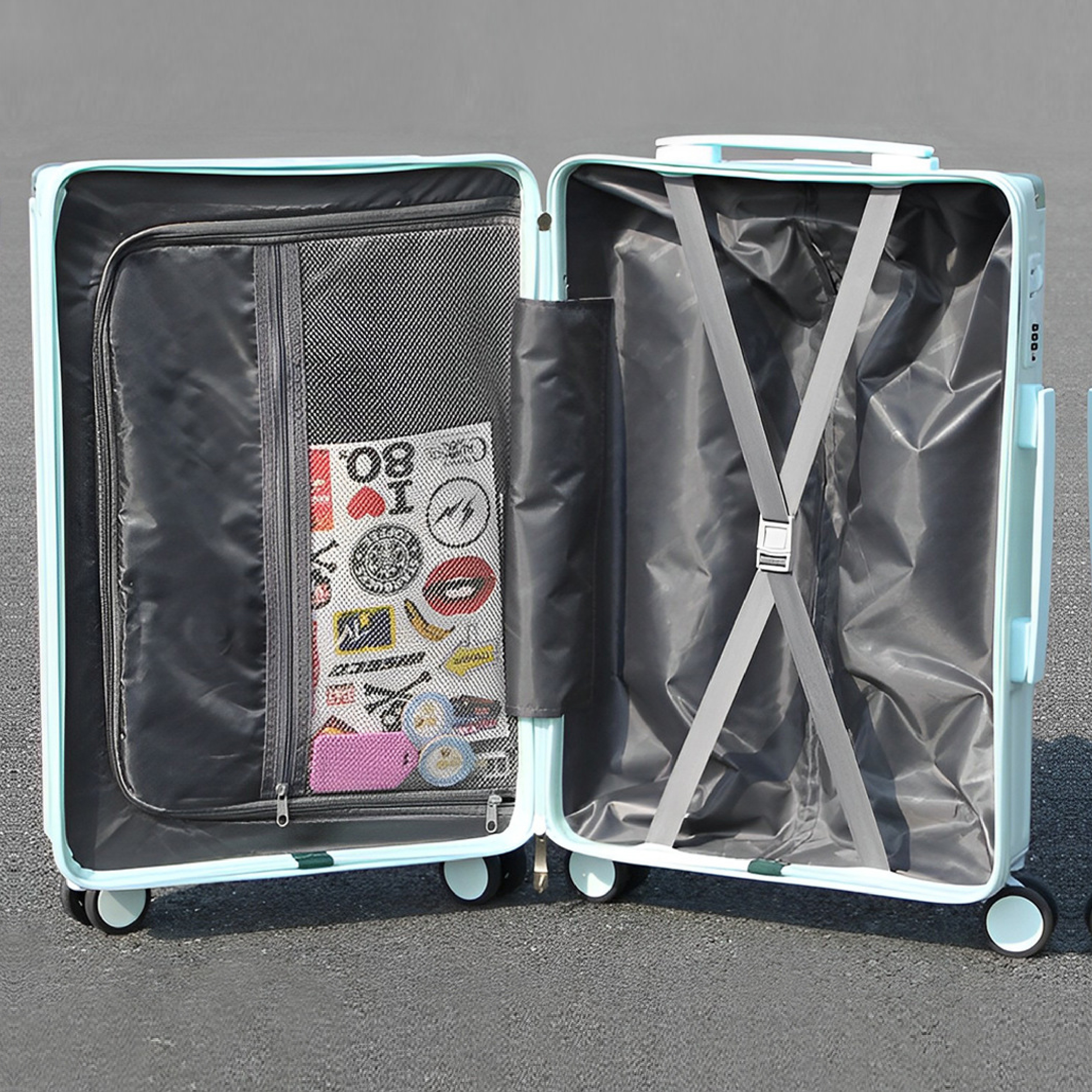 𝐂𝐓𝐖 旅行箱｜  多功能加厚胖胖箱 雙充電孔 拉桿箱 附摺疊杯架