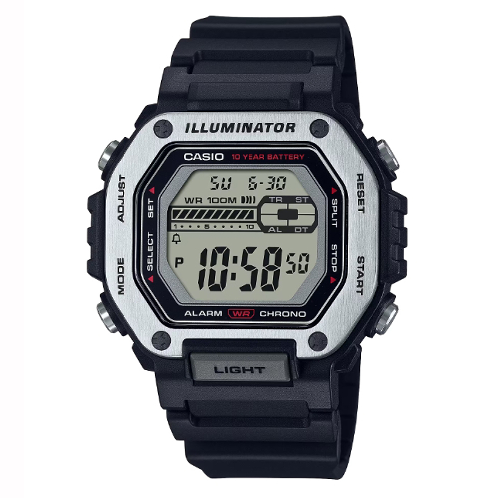 【CASIO】MWD-110H防水100米 多功能 LED背光 餘暉設計 自動日曆 電子錶-