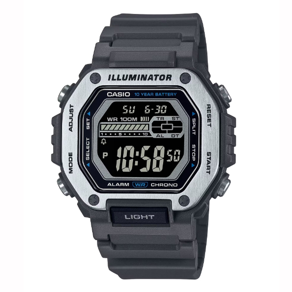【CASIO】MWD-110H防水100米 多功能 LED背光 餘暉設計 自動日曆 電子錶-