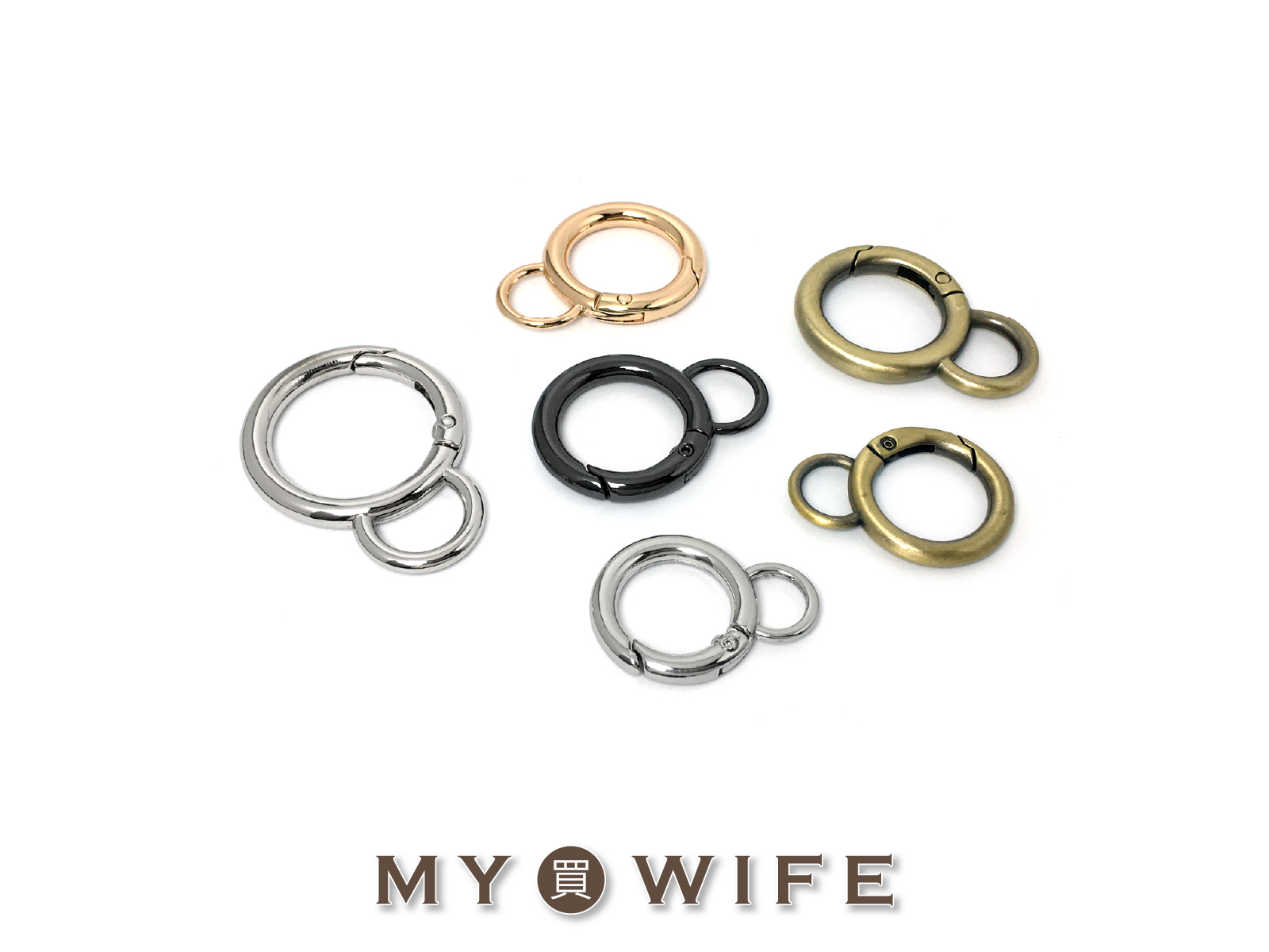 彈簧鎖圈8字合金勾_鎖圈/勾扣_4色3規格【XY-24082901/XY-24082902/XY-24082903】