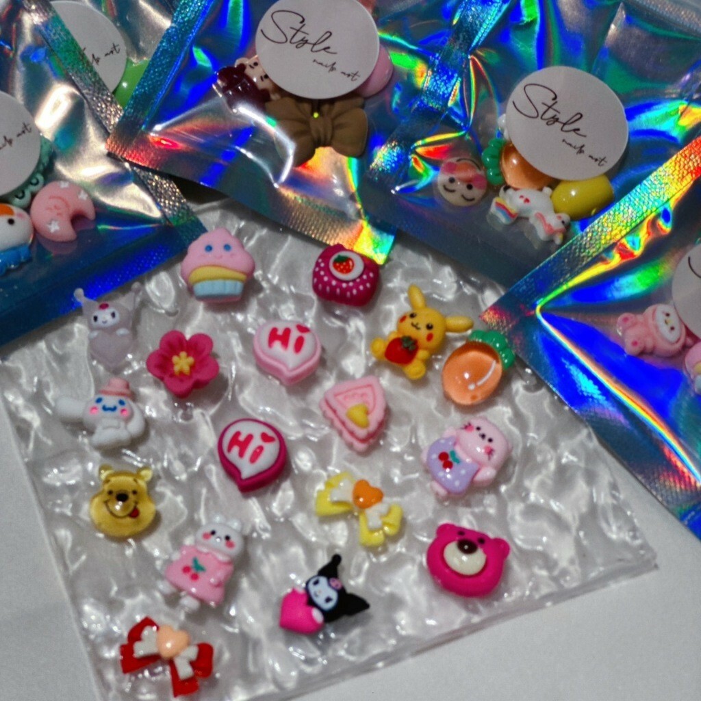 5入混款美甲飾品