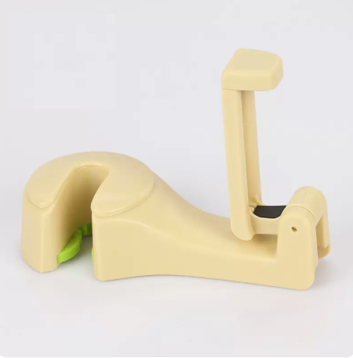 Popular car hook, seat back hook with mobile phone holder lock (beige)
