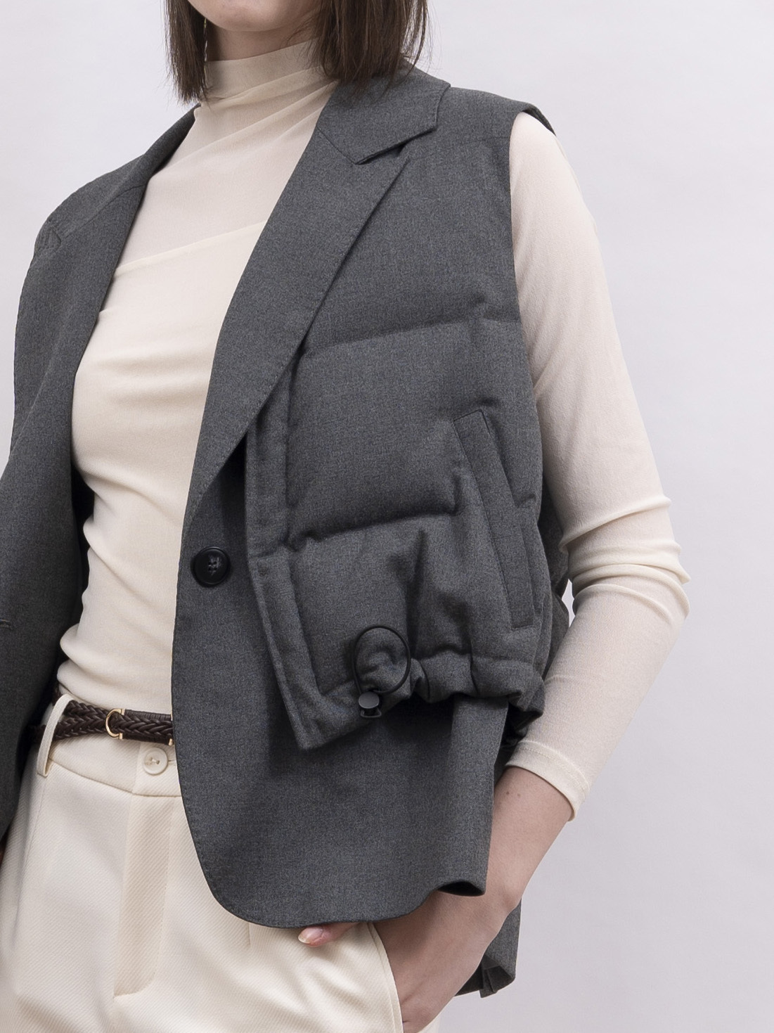 mi-tu 網狀彈性長袖上衣