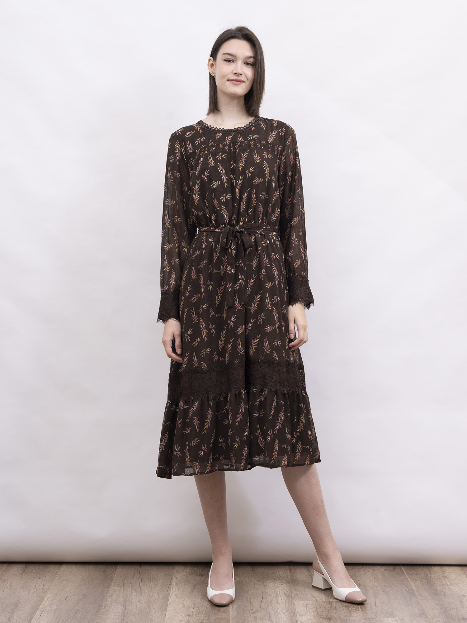 mi-tu 印花圓領連身裙