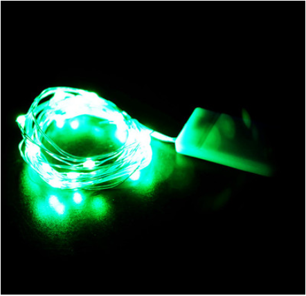 New LED copper wire string lights (waterproof green) (1 meter)