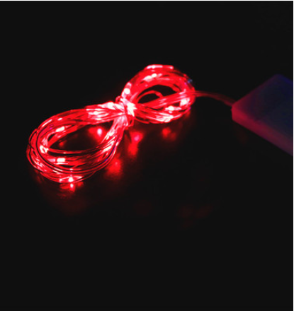 New LED copper wire string lights (waterproof red) (1 meter)