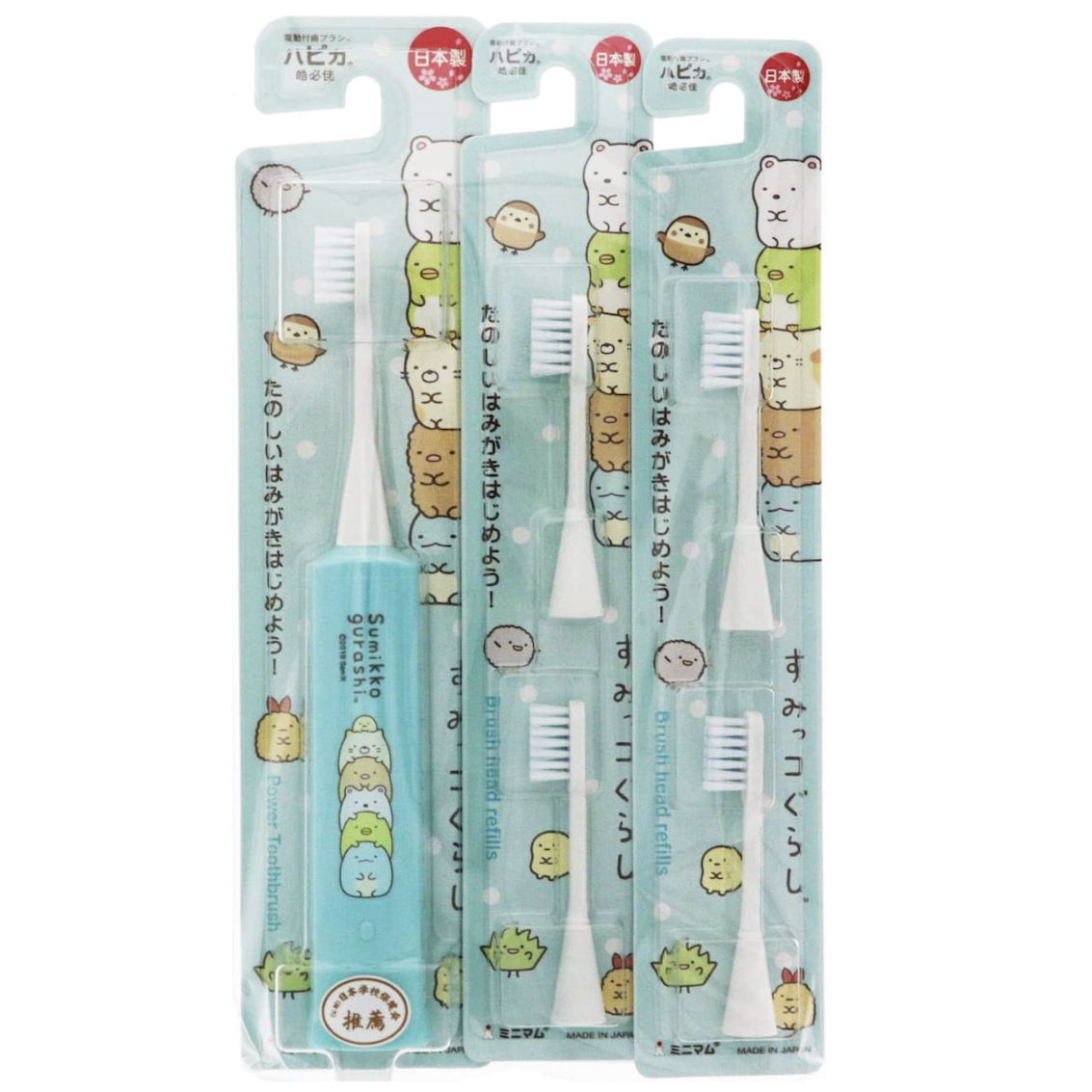 日本製角落生物兒童電動牙刷 (Mint)