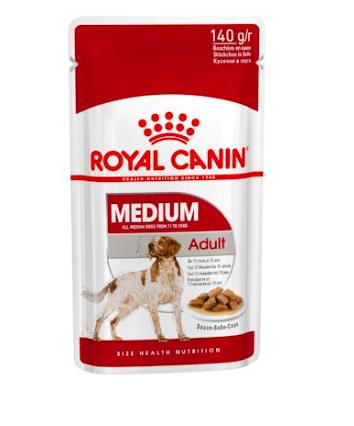 Royal Canin - 狗濕糧 - 中型成犬營養主食濕糧 (肉汁) 140G (10包)