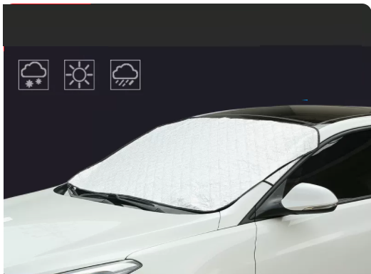Hot style sandwich door thickened car front windshield anti-freeze cover to block snow and frost cover with snow removal shovel (for hatchbacks only)
