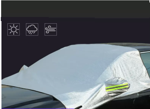 Popular car side window front guard glass anti-freeze cover to block snow and frost cover reflective strips come with snow shovel (exclusive for SUV)