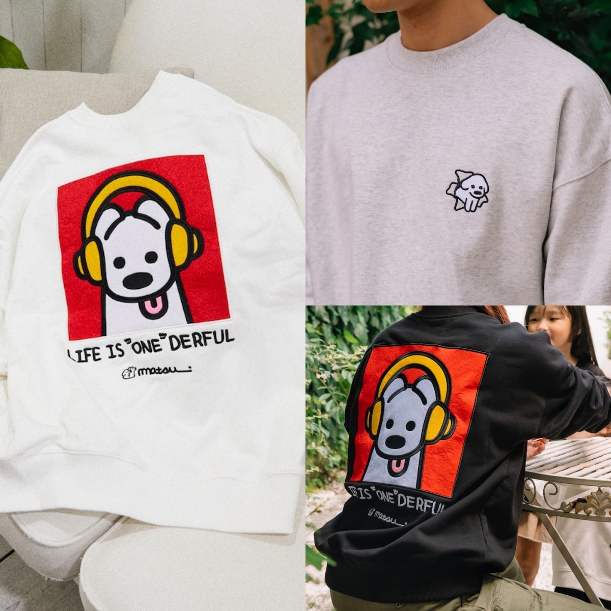 限時特價預購┃聯名 Matsui × FREAK'S STORE 松井 耳機狗狗 刺繡 大學T