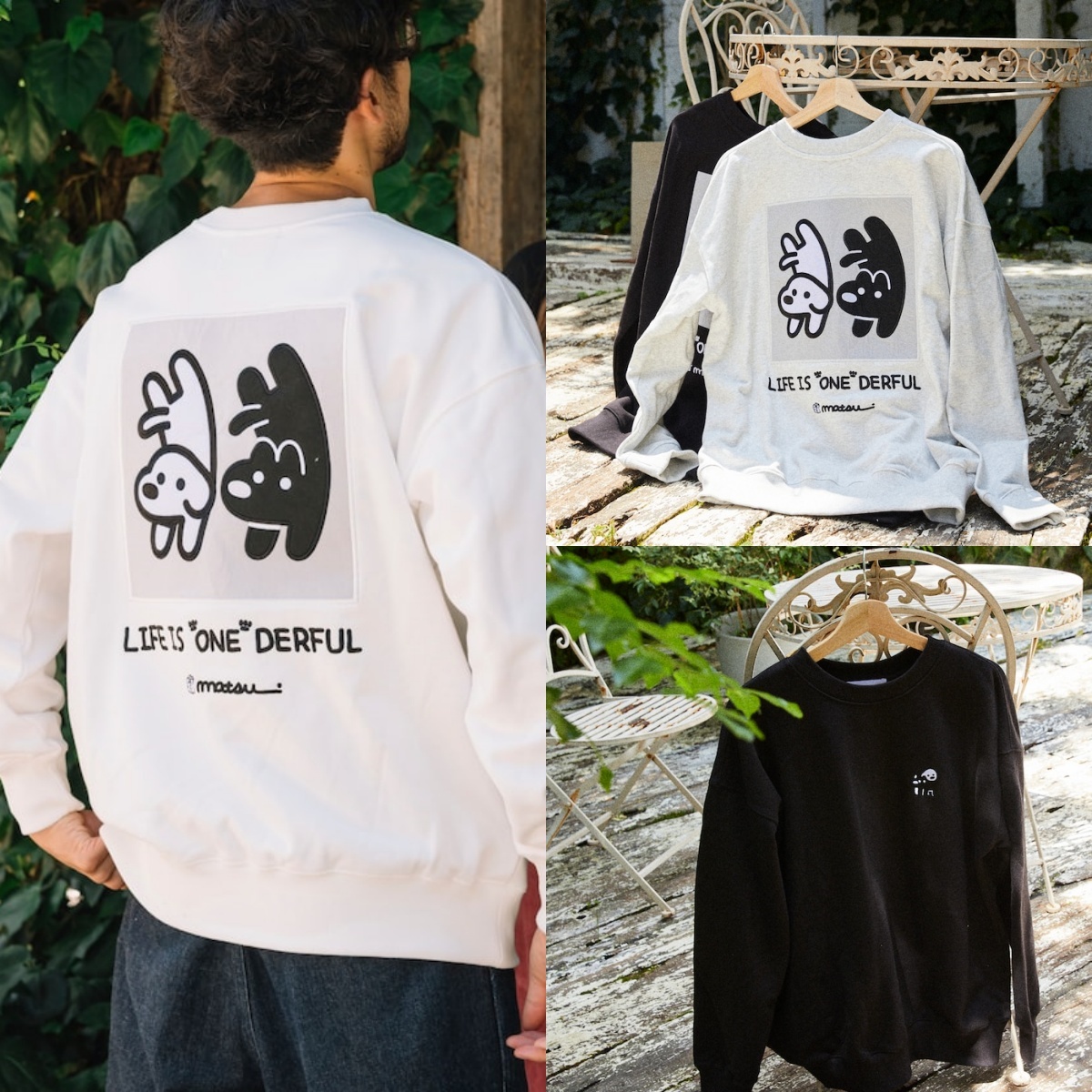 限時特價預購┃聯名 Matsui × FREAK'S STORE 松井 倒立狗狗 刺繡 大學T