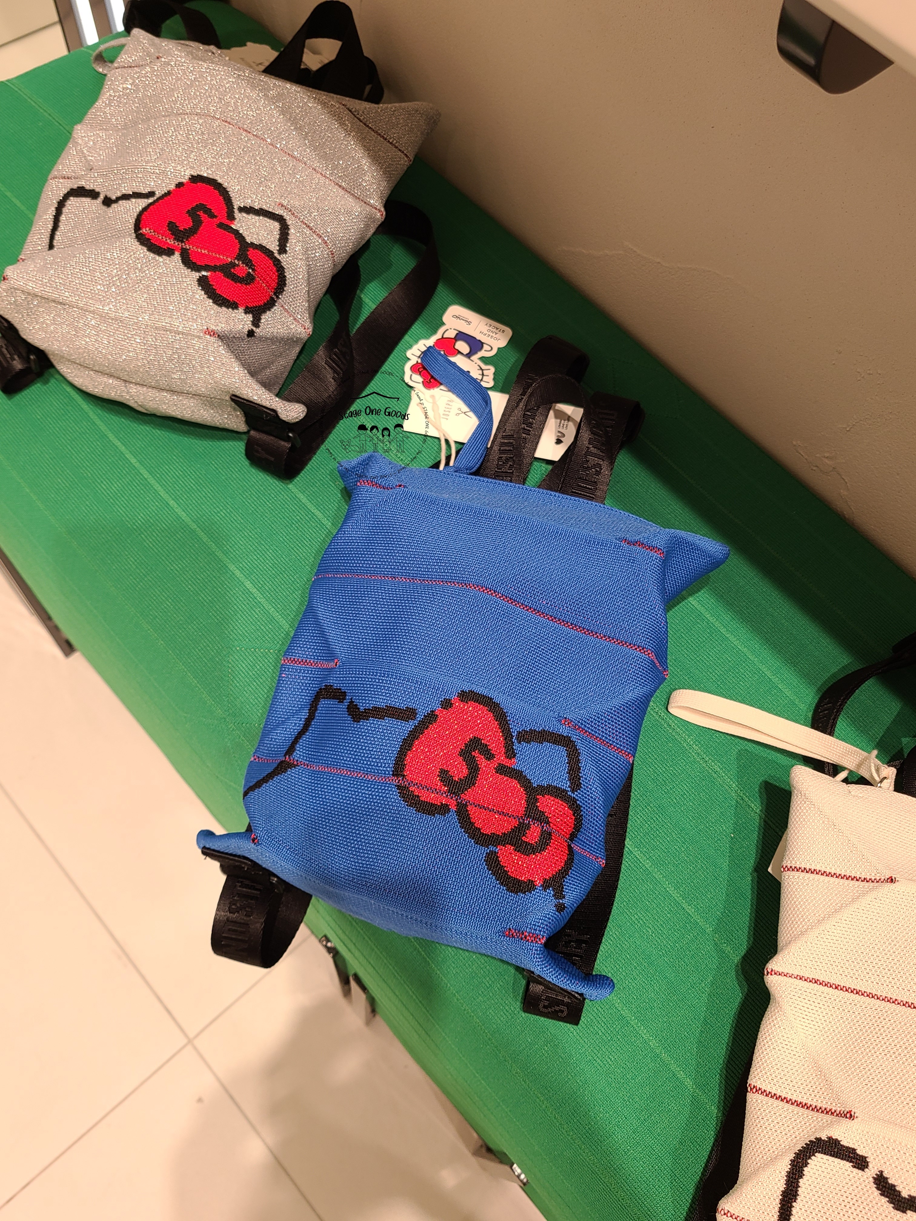 【JOSEPH&STACEY】Lucky Pleats Knit Backpack XS Kitty Blue Lucky Pleats Knit Backpack XSmall 50th Anniversary Hello