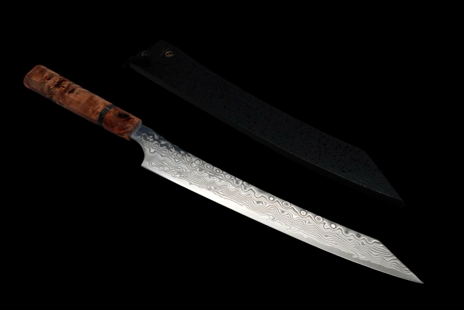 龍泉刃物　紅蓮緋龍　 改シリーズ　135mm ペティ　黒鞘付き 龍泉刃物 紅蓮緋龍 改シリーズ 135mm ペティ 黒鞘付き 龍泉刃物紅蓮緋