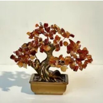 [S] GEMZ & CO HLCT ZHAO CAI TREE, RED AGATE, W3 (W3)