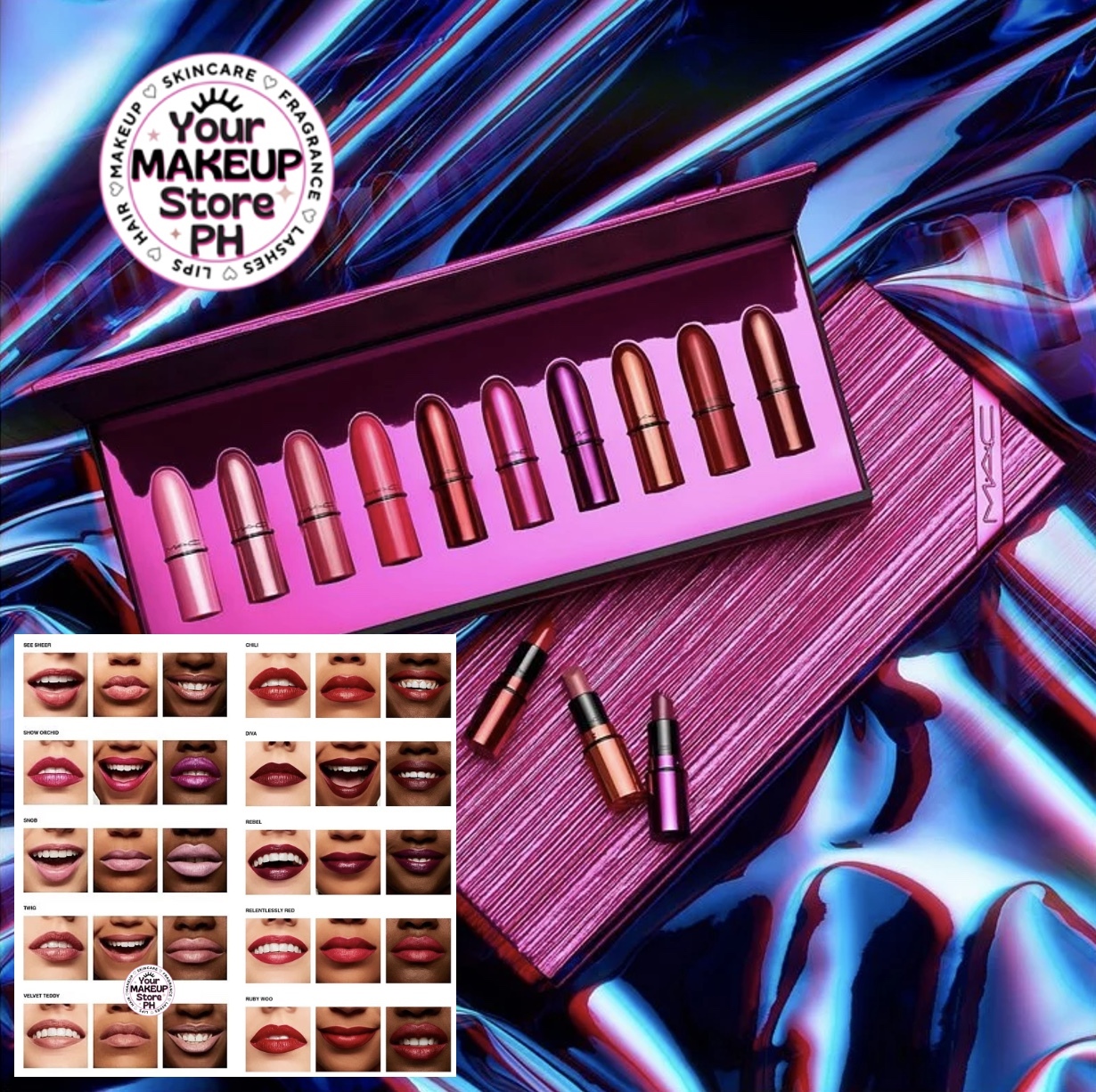 最終値下げMAC Shiny pretty things lip kit MAC 10-Pc. Shiny Pretty Little Things Lip Set - Limited