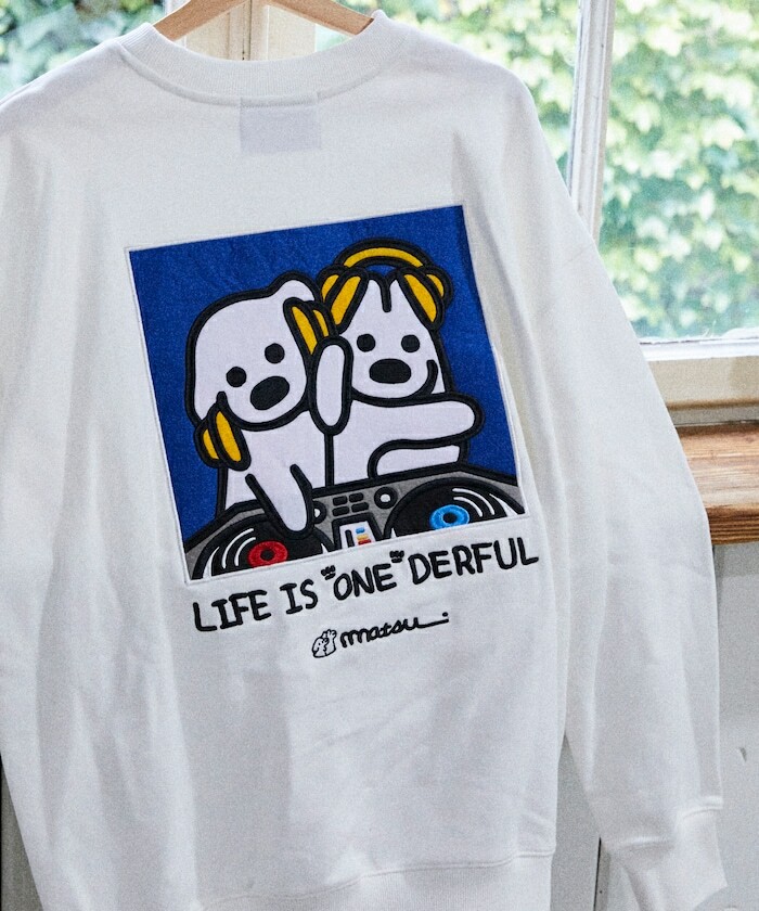 限時特價預購┃聯名 Matsui × FREAK'S STORE 松井 DJ狗狗 刺繡 大學T