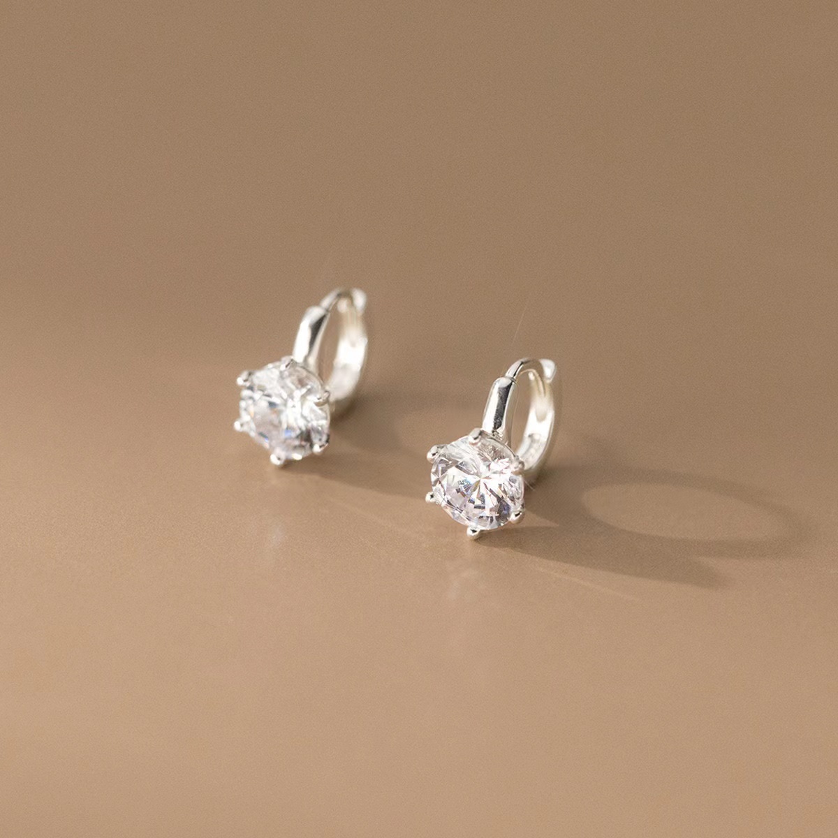 Z02單鑽純銀極小圈易扣