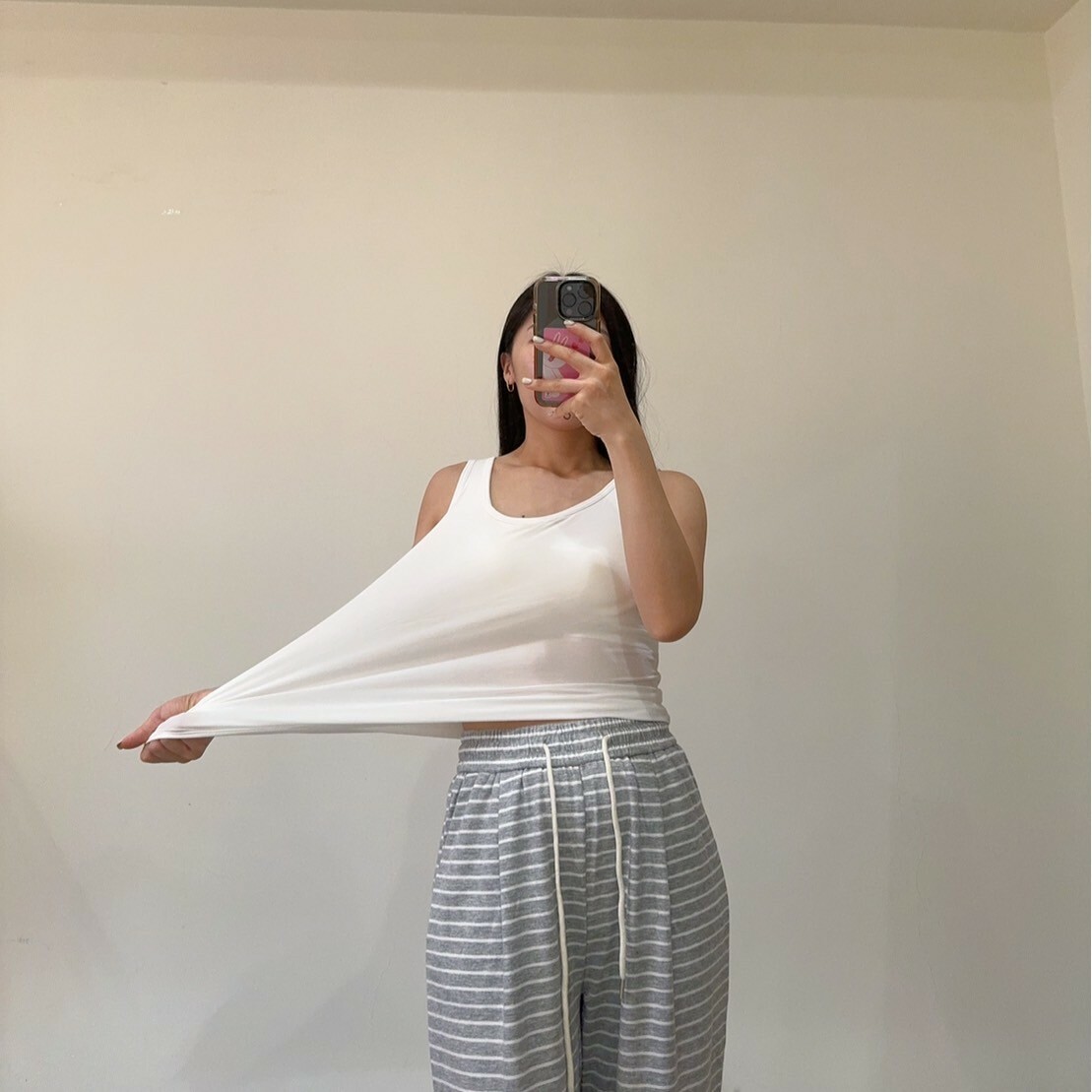 彈性圓領長版背心（bratop）（現貨）