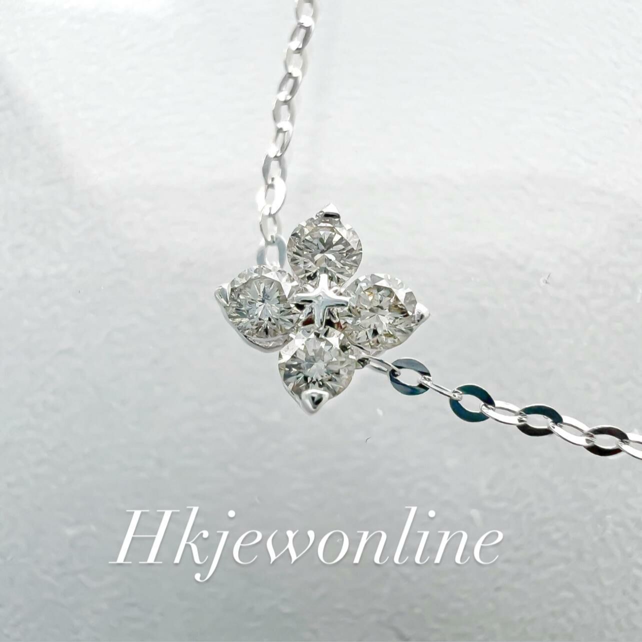 18K White Gold Diamond Necklace