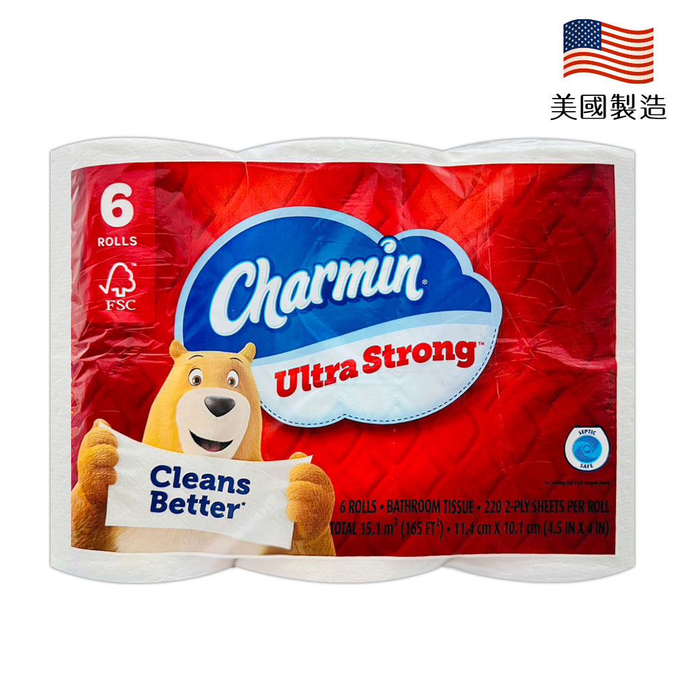 【美國 Charmin】超強韌捲筒衛生紙(220張*6捲)
