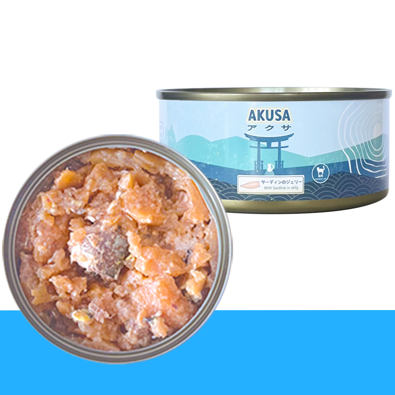 AKUSA 貓罐頭．沙丁魚果凍156g