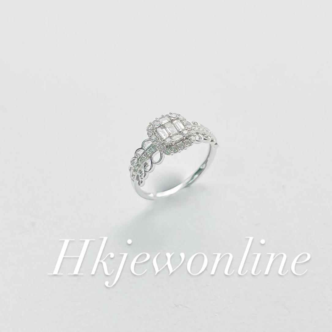 18K White Gold Diamond Ring