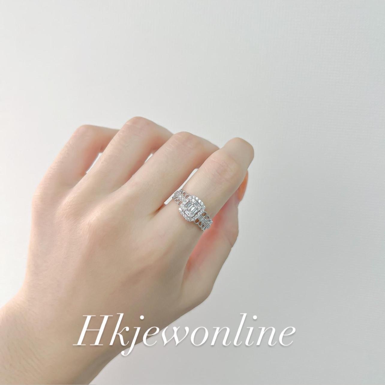 18K White Gold Diamond Ring